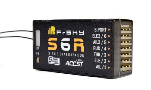 FrSky S6R 6Ch Receiver w/ Built-In 3 Axis Gyro & Smart Port [FR-03021901]